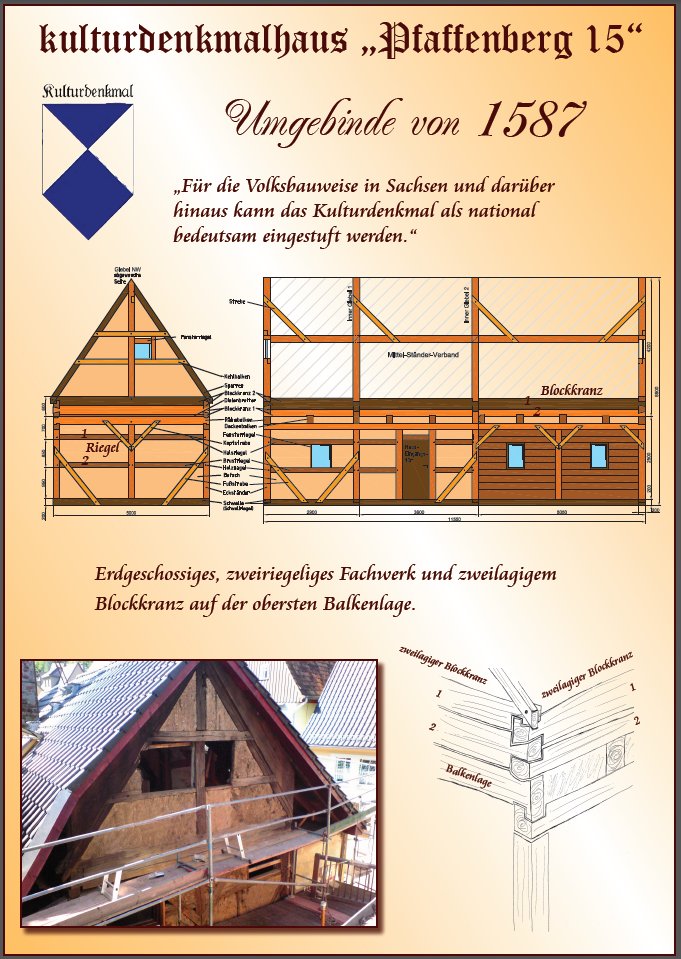 Flyer Kulturdenkmal Haus von 1587 Umgebindehaus